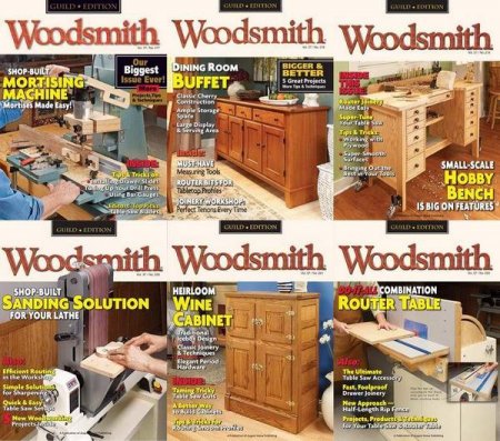 Обложка Подшивка журнала - Woodsmith №217-222 (January-December 2015) PDF